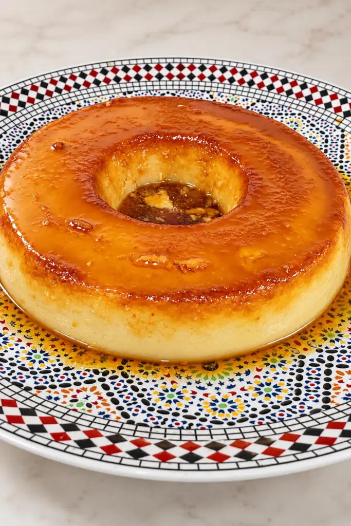 Budín de pan sobre un plato